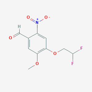 molecular formula C10H9F2NO5 B1425588 4-(2,2-Difluoroethoxy)-5-methoxy-2-nitrobenzaldehyde CAS No. 1183251-26-4