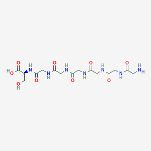molecular formula C15H25N7O9 B14255882 Glycylglycylglycylglycylglycylglycyl-L-serine CAS No. 181724-81-2