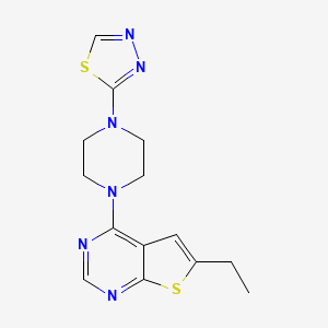4-(4-(1,3,4-Thiadiazol-2-yl)piperazin-1-yl)-6-ethylthieno[2,3-d]pyrimidine