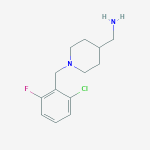 {1-[(2-Chloro-6-fluorophenyl)methyl]piperidin-4-yl}methanamine