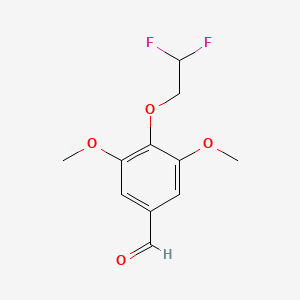 molecular formula C11H12F2O4 B1425593 4-(2,2-Difluoroethoxy)-3,5-dimethoxybenzaldehyde CAS No. 501699-83-8