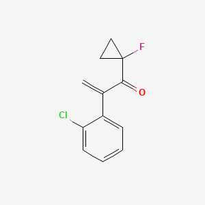 molecular formula C12H10ClFO B14255937 2-(2-Chlorophenyl)-1-(1-fluorocyclopropyl)prop-2-en-1-one CAS No. 184300-39-8
