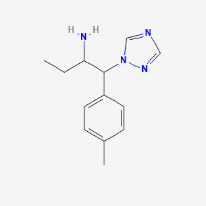 molecular formula C13H18N4 B1425594 1-(4-methylphenyl)-1-(1H-1,2,4-triazol-1-yl)butan-2-amine CAS No. 1273996-18-1