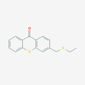 molecular formula C16H14OS2 B14255944 3-[(Ethylsulfanyl)methyl]-9H-thioxanthen-9-one CAS No. 461052-15-3