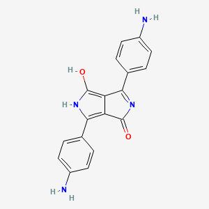 molecular formula C18H14N4O2 B14255952 3,6-Bis(4-aminophenyl)-2,5-dihydropyrrolo[3,4-c]pyrrole-1,4-dione CAS No. 415709-73-8