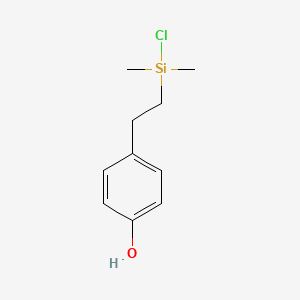molecular formula C10H15ClOSi B14255992 4-{2-[Chloro(dimethyl)silyl]ethyl}phenol CAS No. 343615-08-7