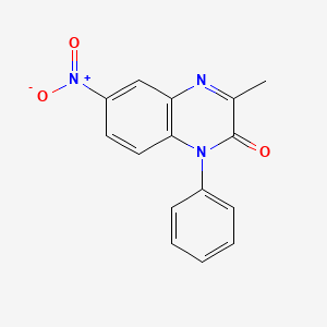 molecular formula C15H11N3O3 B14256006 3-Methyl-6-nitro-1-phenylquinoxalin-2(1H)-one CAS No. 402920-66-5