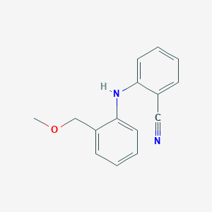 molecular formula C15H14N2O B1425602 2-{[2-(Methoxymethyl)phenyl]amino}benzonitrile CAS No. 1275714-59-4