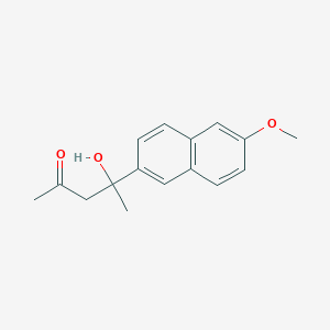 molecular formula C16H18O3 B14256022 4-Hydroxy-4-(6-methoxynaphthalen-2-yl)pentan-2-one CAS No. 220689-89-4