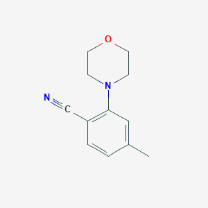 molecular formula C12H14N2O B1425606 4-Methyl-2-(morpholin-4-yl)benzonitrile CAS No. 1251380-33-2