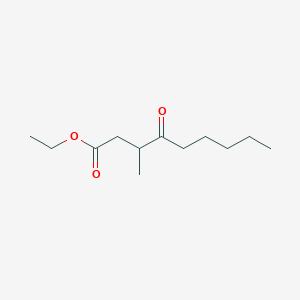 molecular formula C12H22O3 B14256085 Nonanoic acid, 3-methyl-4-oxo-, ethyl ester CAS No. 344798-49-8