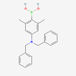 molecular formula C22H24BNO2 B1425613 4-(Dibenzylamino)-2,6-dimethylphenylboronic acid CAS No. 1451391-44-8