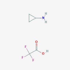 molecular formula C5H8F3NO2 B14256130 Trifluoroacetic acid--cyclopropanamine (1/1) CAS No. 496916-43-9