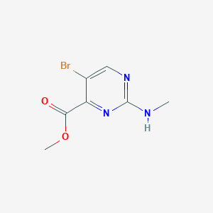 molecular formula C7H8BrN3O2 B1425614 Methyl 5-bromo-2-(methylamino)pyrimidine-4-carboxylate CAS No. 1009827-04-6