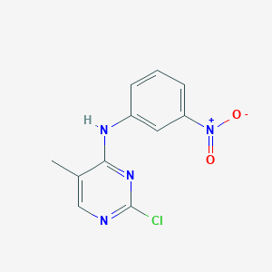 molecular formula C11H9ClN4O2 B1425615 2-chloro-5-methyl-N-(3-nitrophenyl)pyrimidin-4-amine CAS No. 1202759-74-7
