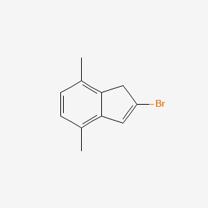 molecular formula C11H11Br B14256151 2-Bromo-4,7-dimethyl-1h-indene CAS No. 243647-66-7