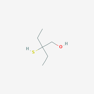 molecular formula C6H14OS B1425619 2-ethyl-2-sulfanylbutan-1-ol CAS No. 159982-42-0