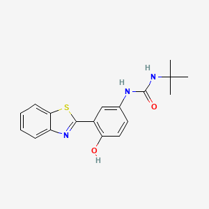 molecular formula C18H19N3O2S B14256190 N-[3-(1,3-Benzothiazol-2(3H)-ylidene)-4-oxocyclohexa-1,5-dien-1-yl]-N'-tert-butylurea CAS No. 392236-67-8