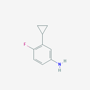 molecular formula C9H10FN B1425622 3-Cyclopropyl-4-fluoroaniline CAS No. 890129-90-5