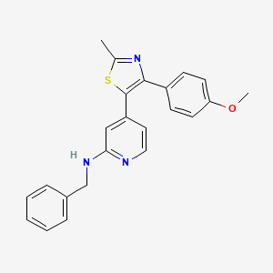 molecular formula C23H21N3OS B14256229 N-benzyl-4-[4-(4-methoxyphenyl)-2-methyl-1,3-thiazol-5-yl]pyridin-2-amine CAS No. 303162-99-4