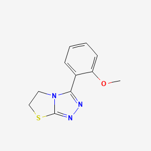 molecular formula C11H11N3OS B14256268 Thiazolo[2,3-c]-1,2,4-triazole, 5,6-dihydro-3-(2-methoxyphenyl)- CAS No. 169518-04-1