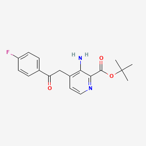 molecular formula C18H19FN2O3 B14256273 2-(2-Boc-amino-4-pyridyl)-1-(4-fluorophenyl)ethanone CAS No. 365427-98-1