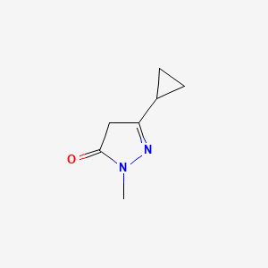 molecular formula C7H10N2O B1425630 3-cyclopropyl-1-methyl-4,5-dihydro-1H-pyrazol-5-one CAS No. 874773-50-9