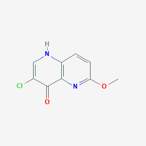 molecular formula C9H7ClN2O2 B1425631 3-Chloro-6-methoxy-[1,5]naphthyridin-4-ol CAS No. 724787-12-6