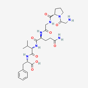 molecular formula C28H41N7O8 B14256312 L-Phenylalanine, glycyl-L-prolylglycyl-L-glutaminyl-L-valyl- CAS No. 457614-20-9