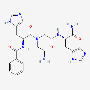 molecular formula C23H29N9O4 B14256334 N-Benzoyl-L-histidyl-N-(2-aminoethyl)glycyl-L-histidinamide CAS No. 328391-07-7