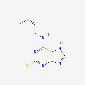 N-(3-Methylbut-2-en-1-yl)-2-(methylsulfanyl)-7H-purin-6-amine