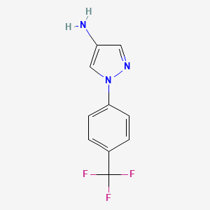 molecular formula C10H8F3N3 B1425636 1-(4-(trifluoromethyl)phenyl)-1H-pyrazol-4-amine CAS No. 1251264-73-9