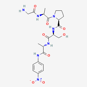 molecular formula C22H31N7O8 B14256362 Glycyl-L-alanyl-L-prolyl-L-seryl-N-(4-nitrophenyl)-L-alaninamide CAS No. 189828-76-0