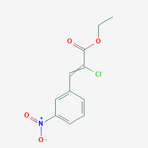 molecular formula C11H10ClNO4 B14256388 Ethyl 2-chloro-3-(3-nitrophenyl)prop-2-enoate CAS No. 208578-94-3