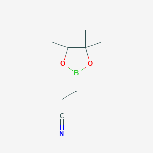 molecular formula C9H16BNO2 B1425639 3-(4,4,5,5-Tetramethyl-1,3,2-dioxaborolan-2-yl)propanenitrile CAS No. 238088-31-8