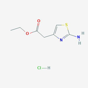 molecular formula C7H11ClN2O2S B1425642 Ethyl 2-(2-amino-1,3-thiazol-4-yl)acetate hydrochloride CAS No. 76629-17-9