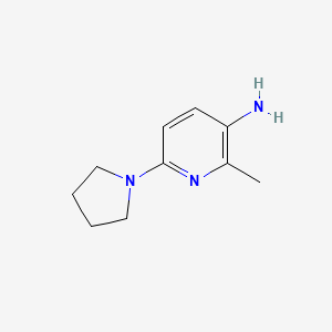 molecular formula C10H15N3 B1425646 2-Methyl-6-(pyrrolidin-1-yl)pyridin-3-amine CAS No. 1216094-51-7