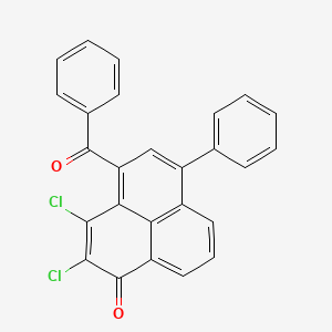 molecular formula C26H14Cl2O2 B14256481 4-Benzoyl-2,3-dichloro-6-phenyl-1H-phenalen-1-one CAS No. 185461-88-5