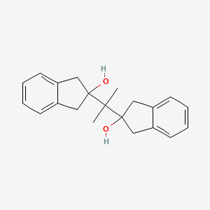 molecular formula C21H24O2 B14256486 2,2'-(Propane-2,2-diyl)di(2,3-dihydro-1H-inden-2-ol) CAS No. 167219-11-6