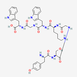 molecular formula C44H54N10O10 B14256502 H-Tyr-Ser-Gly-Lys-Trp-Gly-Trp-OH CAS No. 243961-75-3