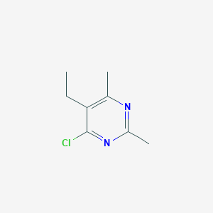 molecular formula C8H11ClN2 B1425651 4-Chloro-5-ethyl-2,6-dimethylpyrimidine CAS No. 1178504-57-8