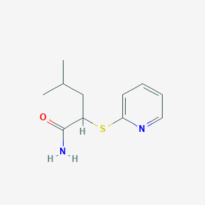 molecular formula C11H16N2OS B14256526 4-Methyl-2-[(pyridin-2-yl)sulfanyl]pentanamide CAS No. 189809-77-6