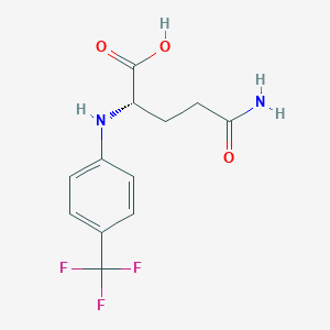 molecular formula C12H13F3N2O3 B14256527 N~2~-[4-(Trifluoromethyl)phenyl]-L-glutamine CAS No. 375387-41-0