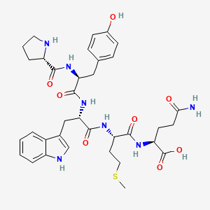 molecular formula C35H45N7O8S B14256539 L-Prolyl-L-tyrosyl-L-tryptophyl-L-methionyl-L-glutamine CAS No. 205869-47-2