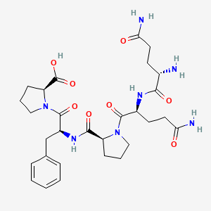 molecular formula C29H41N7O8 B14256546 L-Glutaminyl-L-glutaminyl-L-prolyl-L-phenylalanyl-L-proline CAS No. 417708-30-6