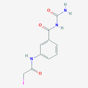 molecular formula C10H10IN3O3 B14256565 Benzamide, N-(aminocarbonyl)-3-[(iodoacetyl)amino]- CAS No. 218935-77-4