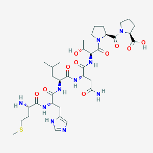 molecular formula C35H56N10O10S B14256581 L-Methionyl-L-histidyl-L-leucyl-L-asparaginyl-L-threonyl-L-prolyl-L-proline CAS No. 268218-30-0
