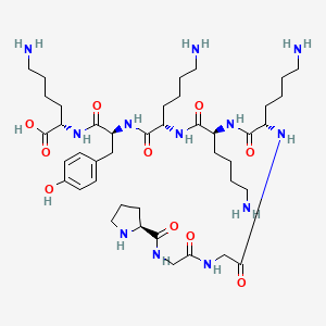 molecular formula C42H72N12O10 B14256602 L-Lysine, L-prolylglycylglycyl-L-lysyl-L-lysyl-L-lysyl-L-tyrosyl- CAS No. 340250-33-1