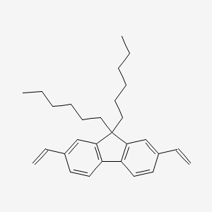 molecular formula C29H38 B14256607 9,9-Dihexyl-2,7-divinylfluorene CAS No. 203927-95-1