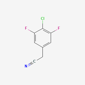 molecular formula C8H4ClF2N B1425661 4-Chloro-3,5-difluorophenylacetonitrile CAS No. 1000540-50-0